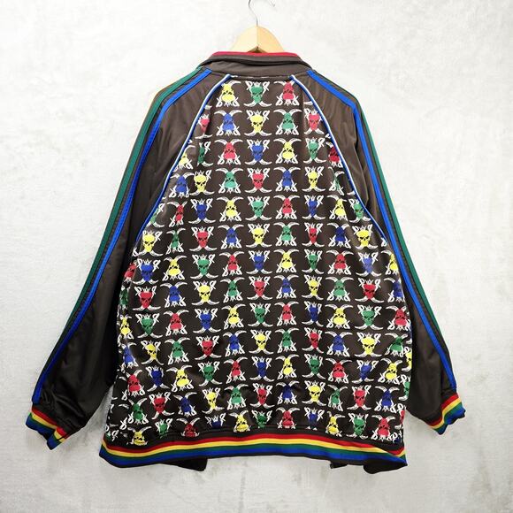 Vintage Dido Apparel Track Jacket Mens XXL Skulls Swords Rhinestone Crown Y2K - Picture 9 of 12